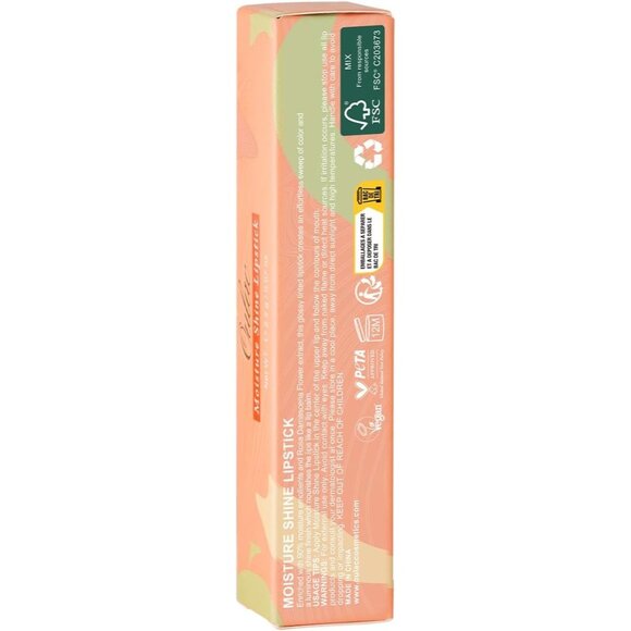 🆕 Peach Nude Lipstick Moisture Hydrating Dry Lips Coverage Glossy Finish Vegan - Picture 9 of 10